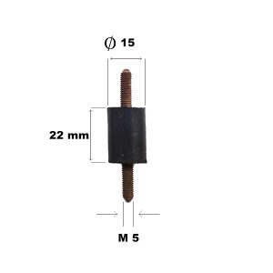 ضربه گیر طول 15*22  دو سر پیچ M5